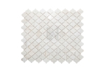 Wooden White Arabesque Marble Mosaic