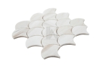 Wooden White Fish Scale Marble Mosaic