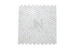 Wooden White Penny Round Marble Mosaic